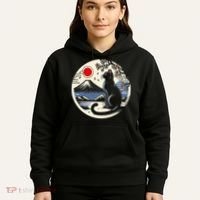 Kawaii Cat Anime Japanese Retro Funny Cat Gift Hoodie thumb 5
