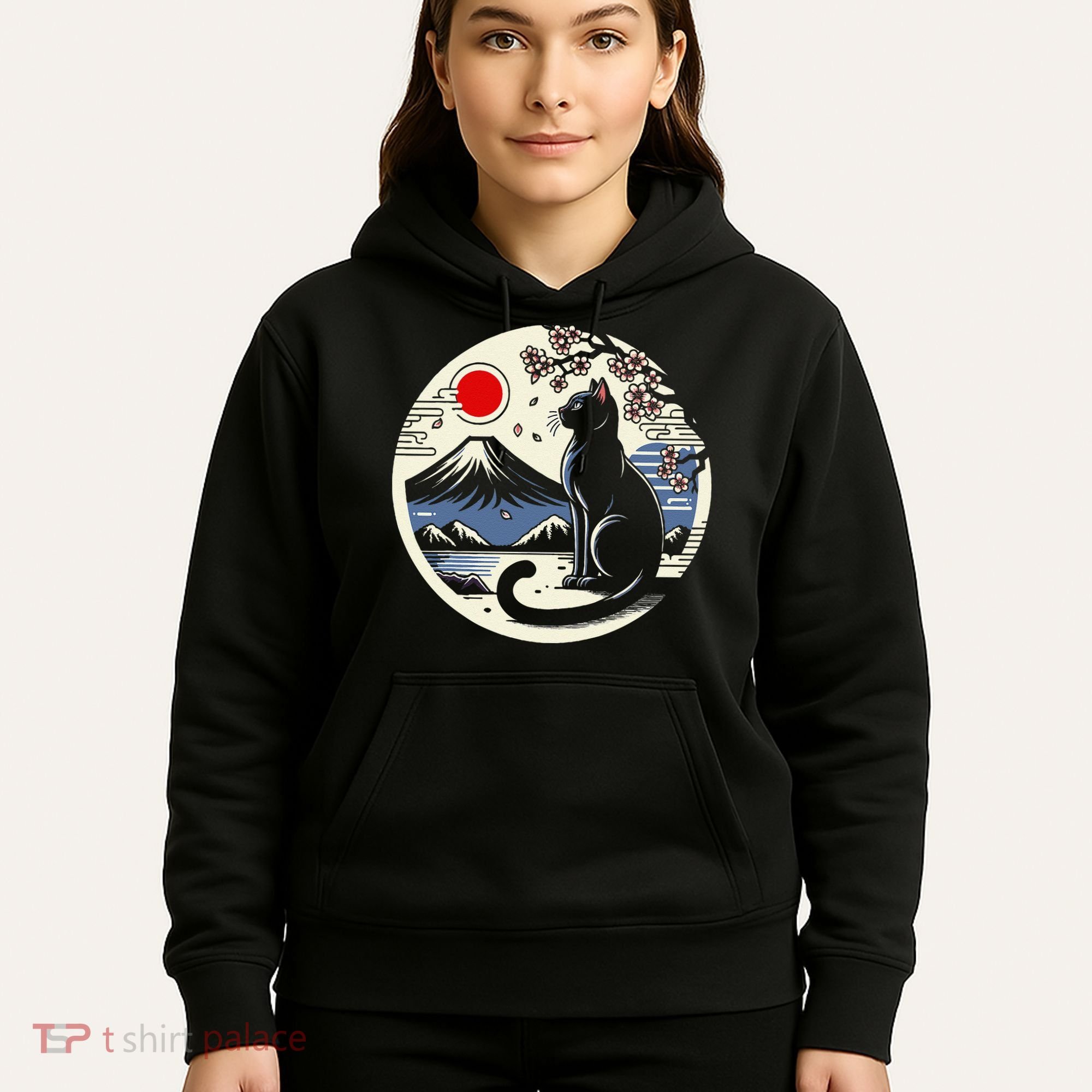 Kawaii Cat Anime Japanese Retro Funny Cat Gift Hoodie