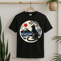 Kawaii Cat Anime Japanese Retro Funny Cat Gift T-Shirt thumb 2