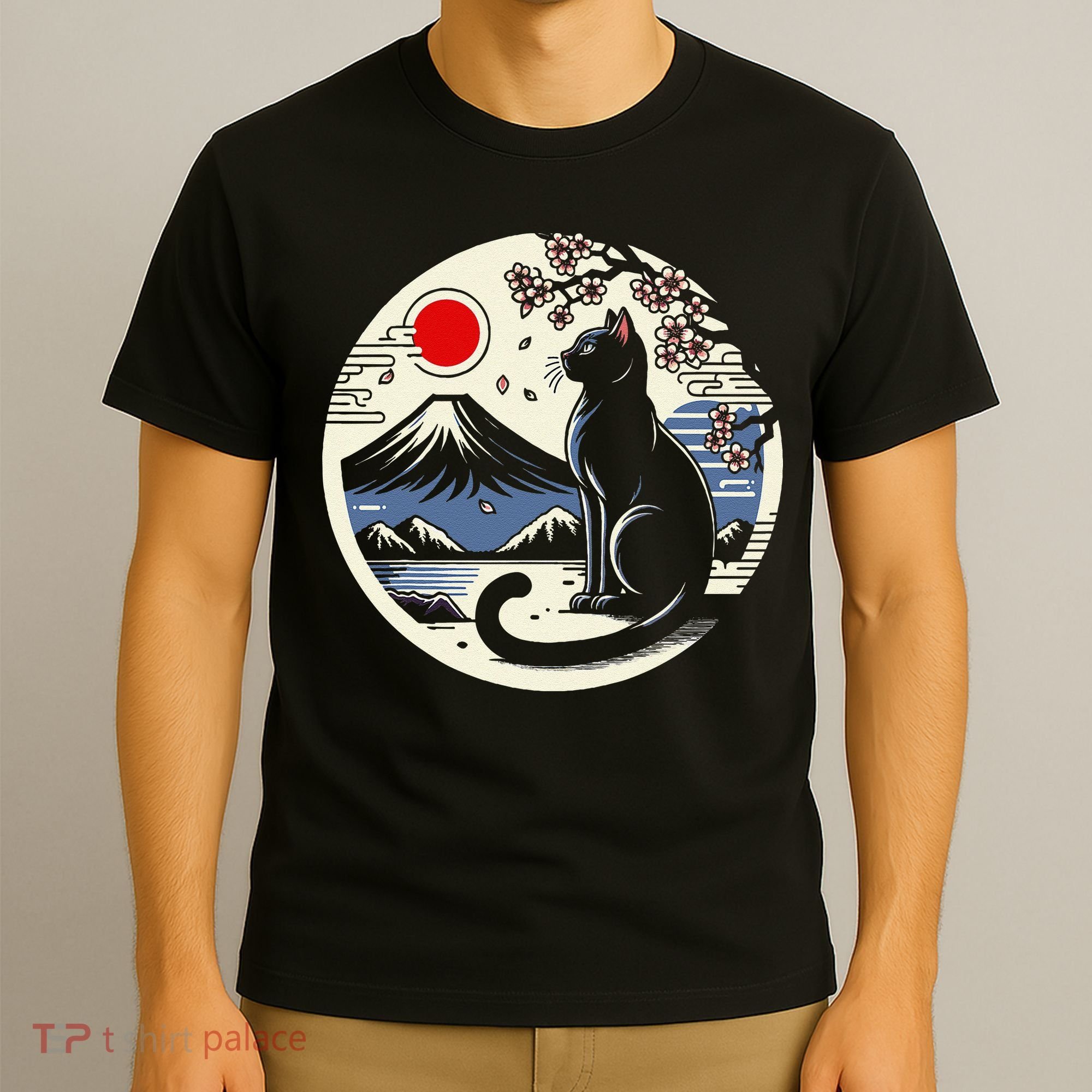 Kawaii Cat Anime Japanese Retro Funny Cat Gift T-Shirt