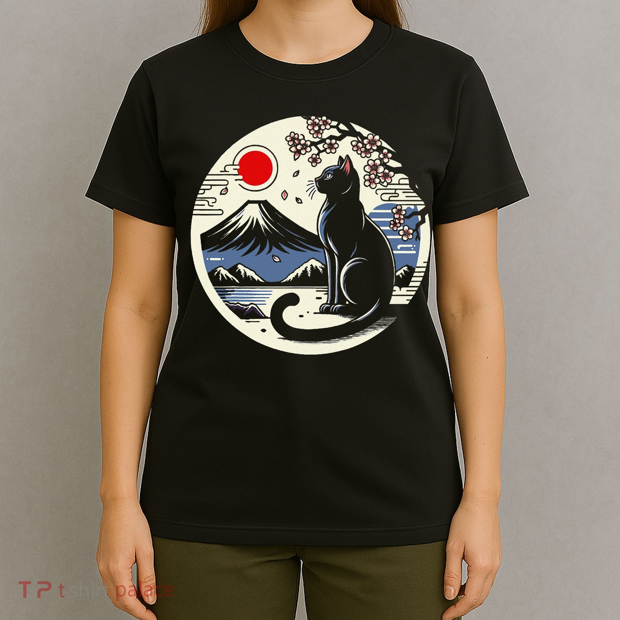 Kawaii Cat Anime Japanese Retro Funny Cat Gift T-Shirt