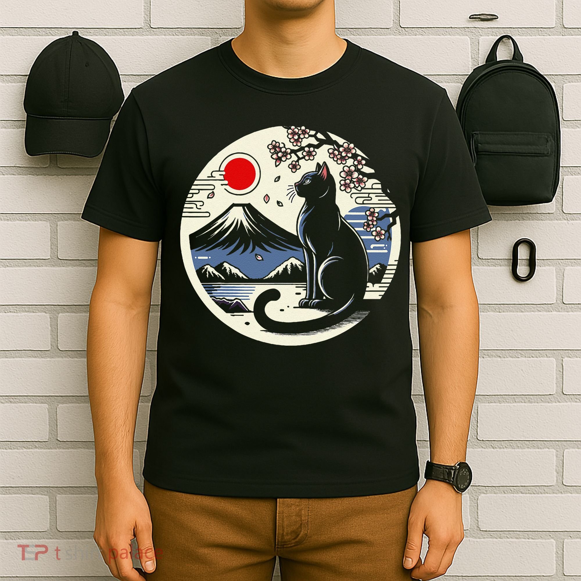 Kawaii Cat Anime Japanese Retro Funny Cat Gift T-Shirt