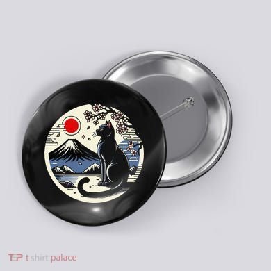 Kawaii Cat Anime Japanese Retro Funny Cat Gift Button