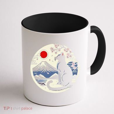 Kawaii Cat Anime Japanese Retro Funny Cat Gift Coffee Mug back