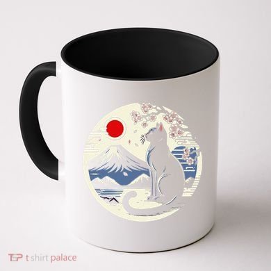 Kawaii Cat Anime Japanese Retro Funny Cat Gift Coffee Mug