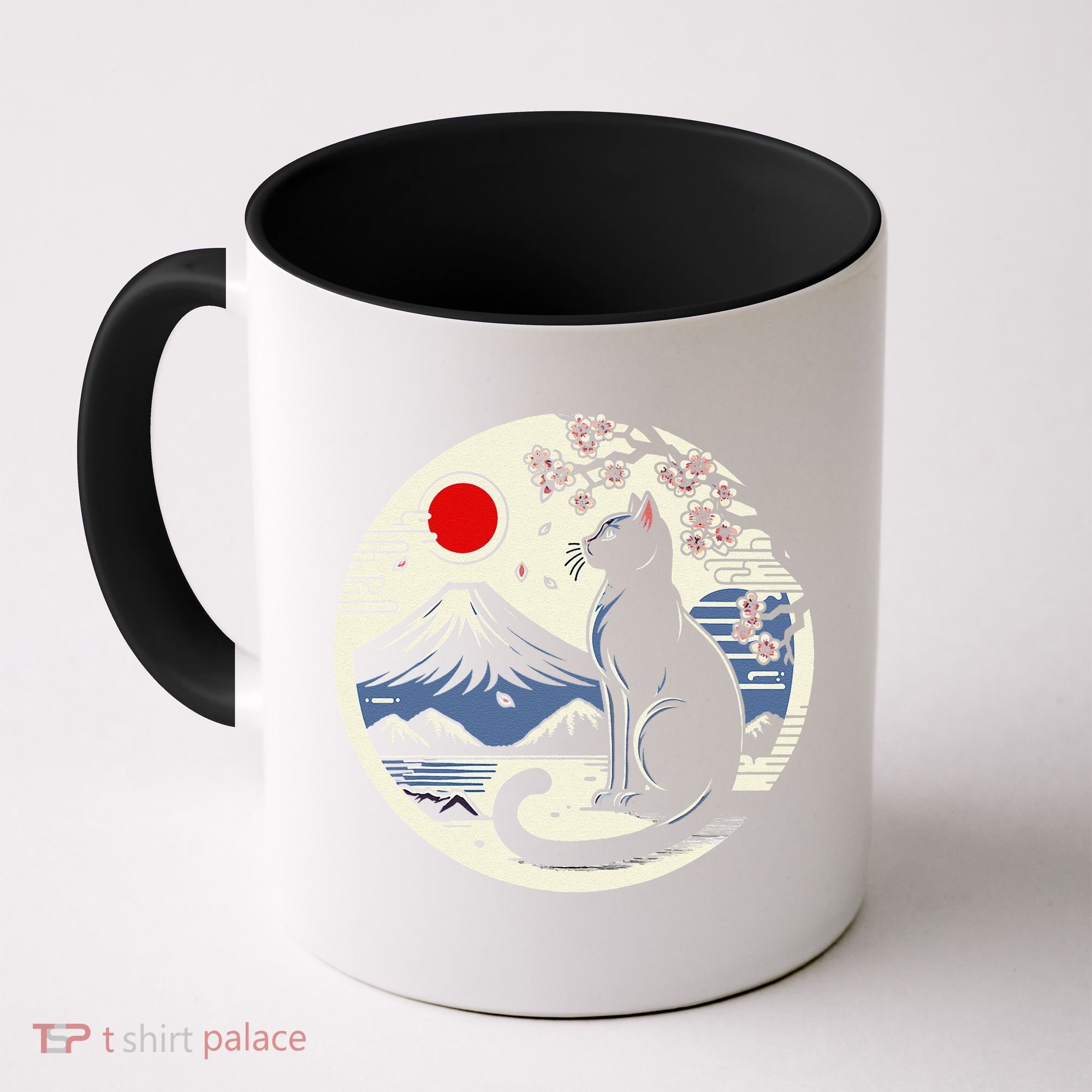 Kawaii Cat Anime Japanese Retro Funny Cat Gift Coffee Mug