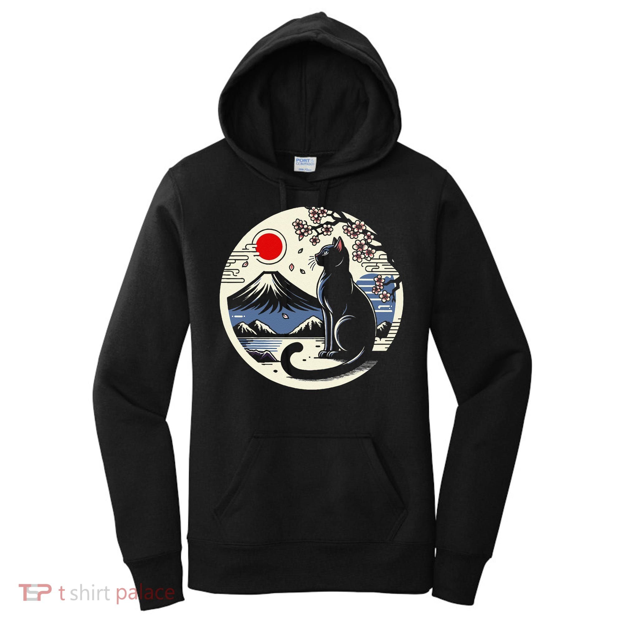 Kawaii Cat Anime Japanese Retro Funny Cat Gift Women's Hoodie