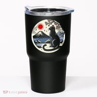 Kawaii Cat Anime Japanese Retro Funny Cat Gift Tumbler thumb 0
