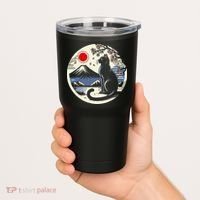 Kawaii Cat Anime Japanese Retro Funny Cat Gift Tumbler thumb 2