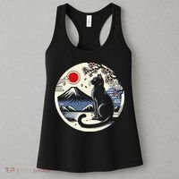 Kawaii Cat Anime Japanese Retro Funny Cat Gift Women's Tank Top thumb 3
