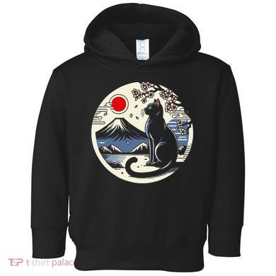 Kawaii Cat Anime Japanese Retro Funny Cat Gift Toddler Hoodie