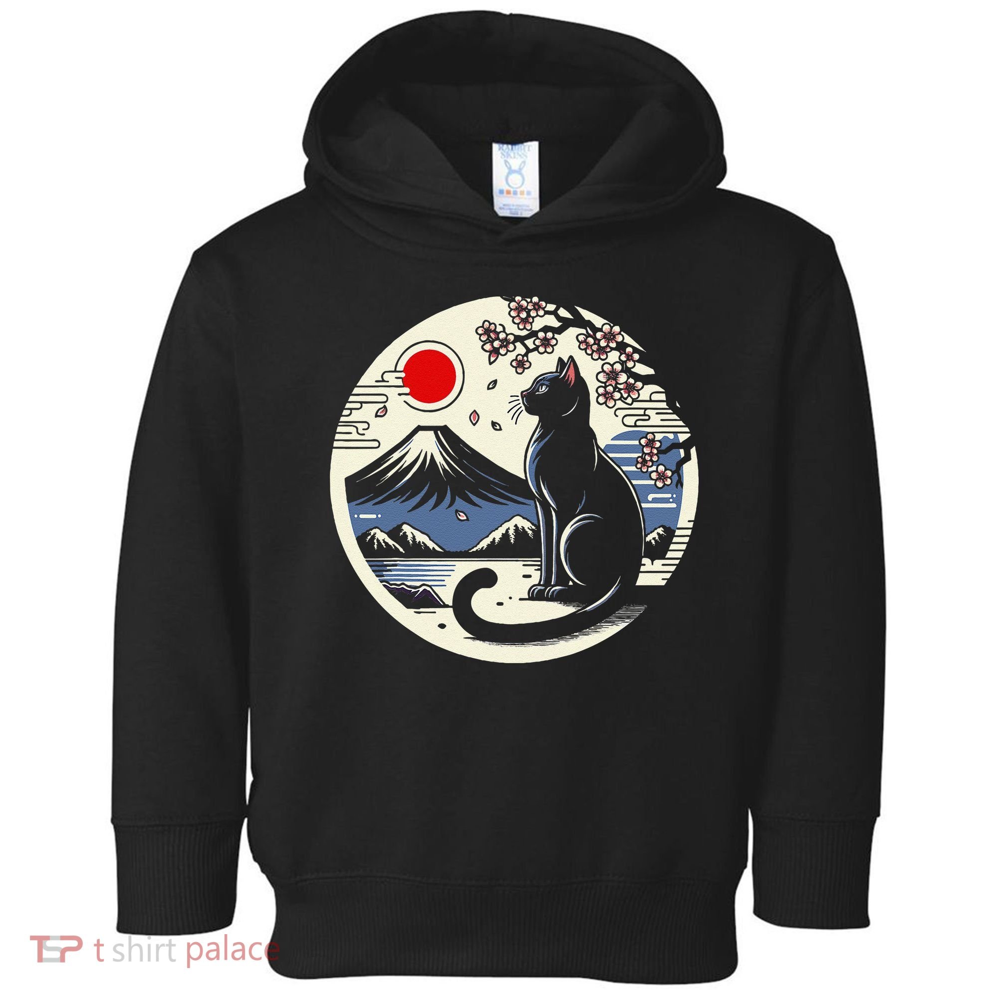 Kawaii Cat Anime Japanese Retro Funny Cat Gift Toddler Hoodie