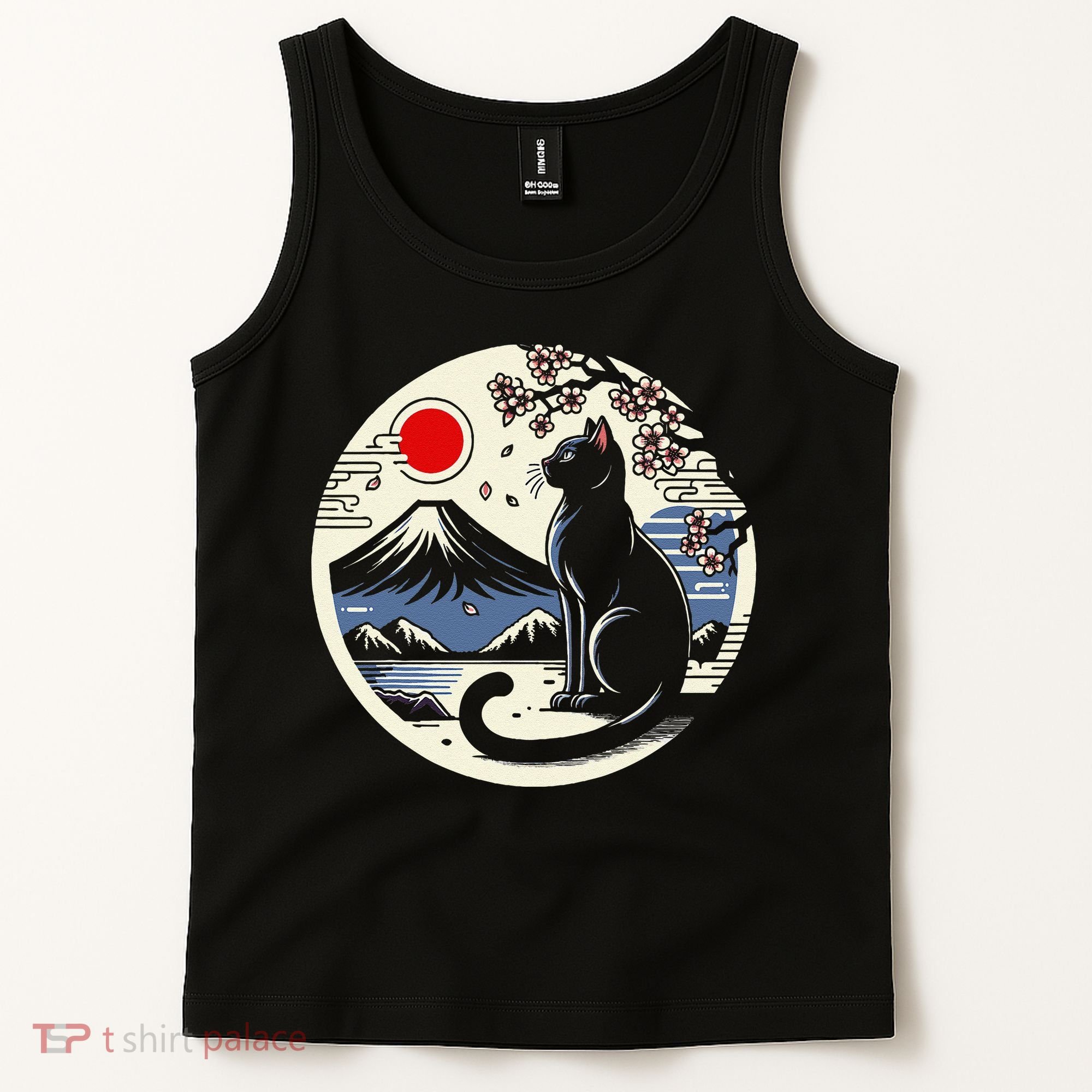 Kawaii Cat Anime Japanese Retro Funny Cat Gift Tank Top