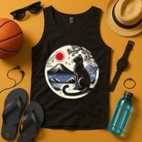 Kawaii Cat Anime Japanese Retro Funny Cat Gift Tank Top thumb 4