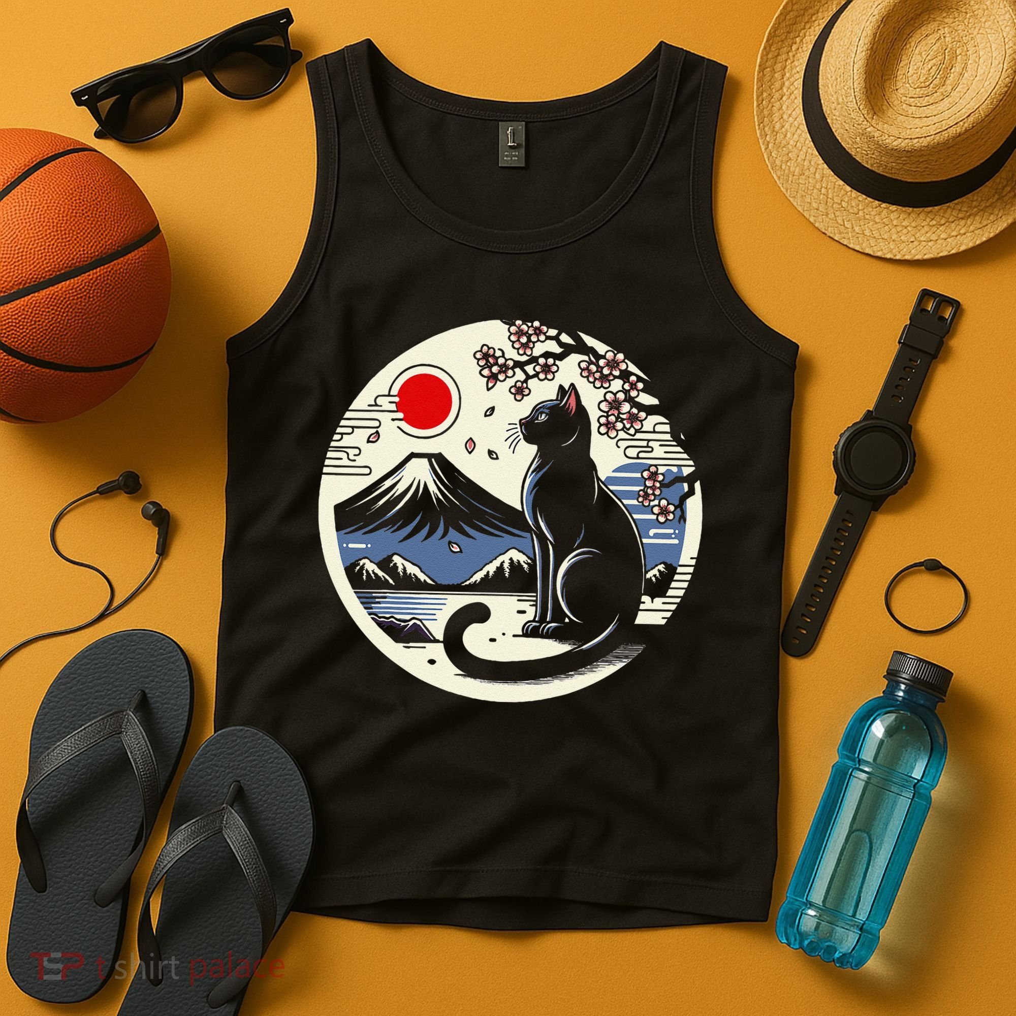 Kawaii Cat Anime Japanese Retro Funny Cat Gift Tank Top