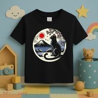 Kawaii Cat Anime Japanese Retro Funny Cat Gift Toddler T-Shirt thumb 3