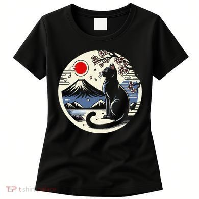 Kawaii Cat Anime Japanese Retro Funny Cat Gift Women's T-Shirt