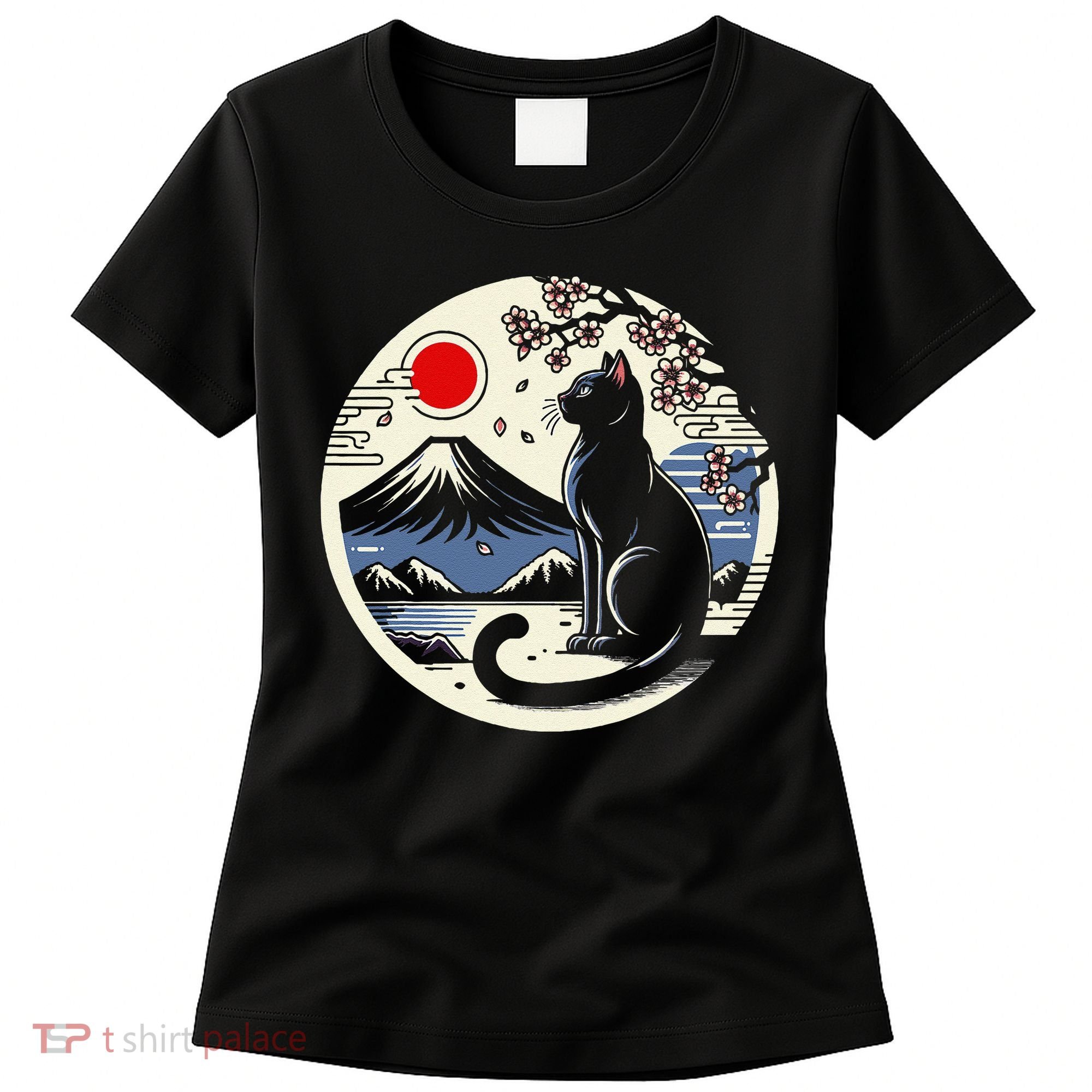 Kawaii Cat Anime Japanese Retro Funny Cat Gift Women's T-Shirt