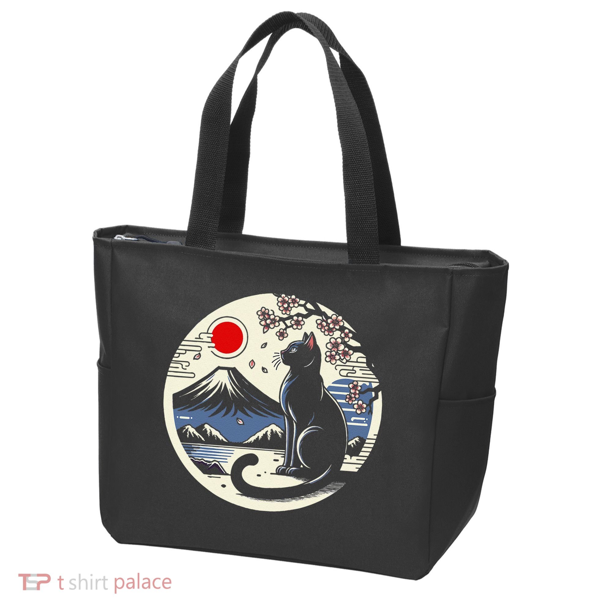 Kawaii Cat Anime Japanese Retro Funny Cat Gift Tote Bag