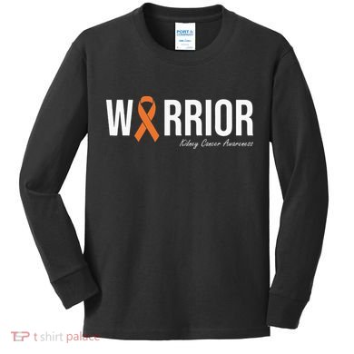 Kidney Cancer Awareness Orange Ribbon Kids Long Sleeve Shirt
