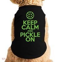 Keep Calm And Pickle On Pickleball TShirt With Pickle Ball Doggie Tank thumb 0
