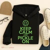 Keep Calm And Pickle On Pickleball TShirt With Pickle Ball Hoodie thumb 4