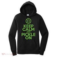 Keep Calm And Pickle On Pickleball TShirt With Pickle Ball Women's Hoodie thumb 0