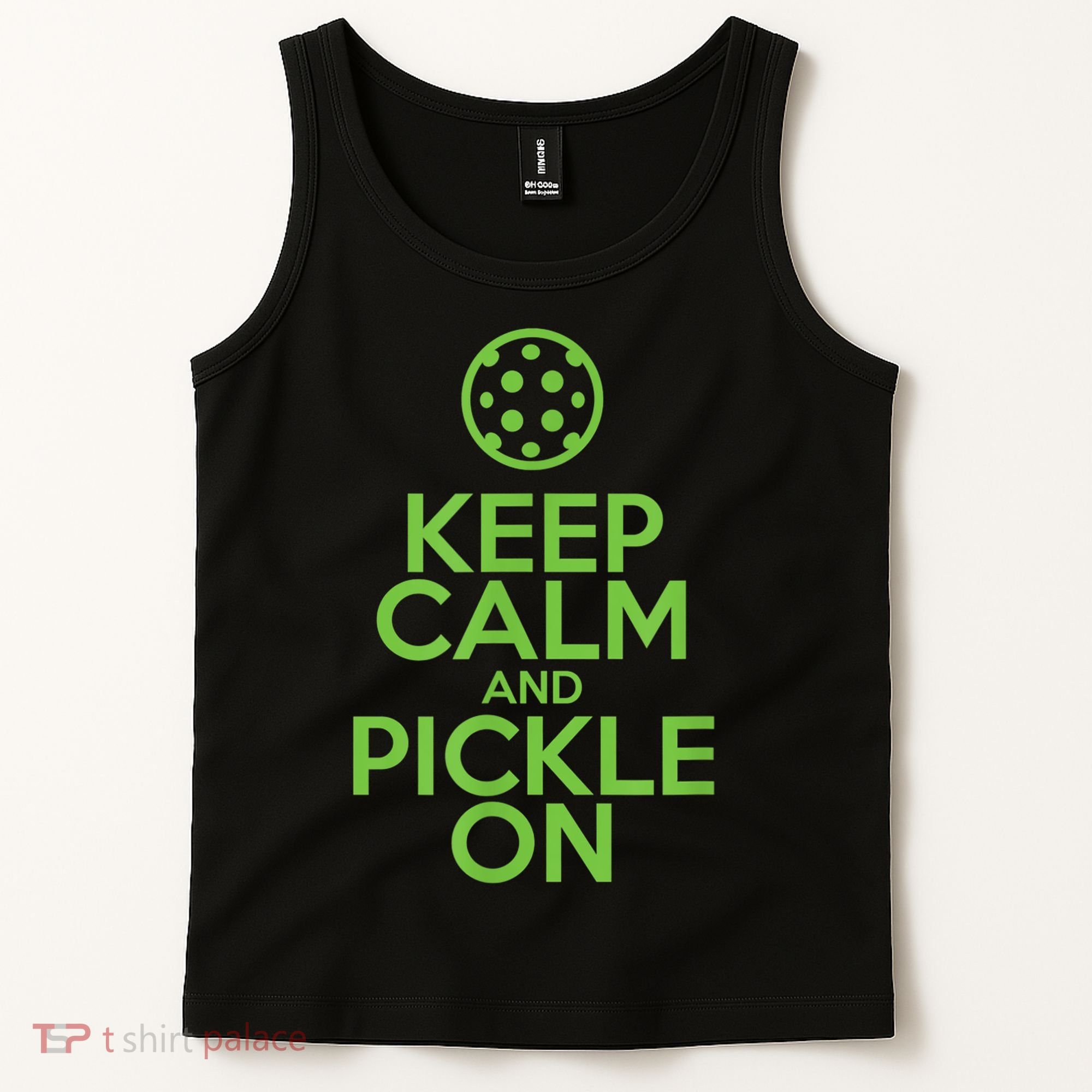 Keep Calm And Pickle On Pickleball TShirt With Pickle Ball Tank Top