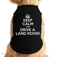 Keep Calm And Drive A Land Rover Funny Doggie Tank thumb 0