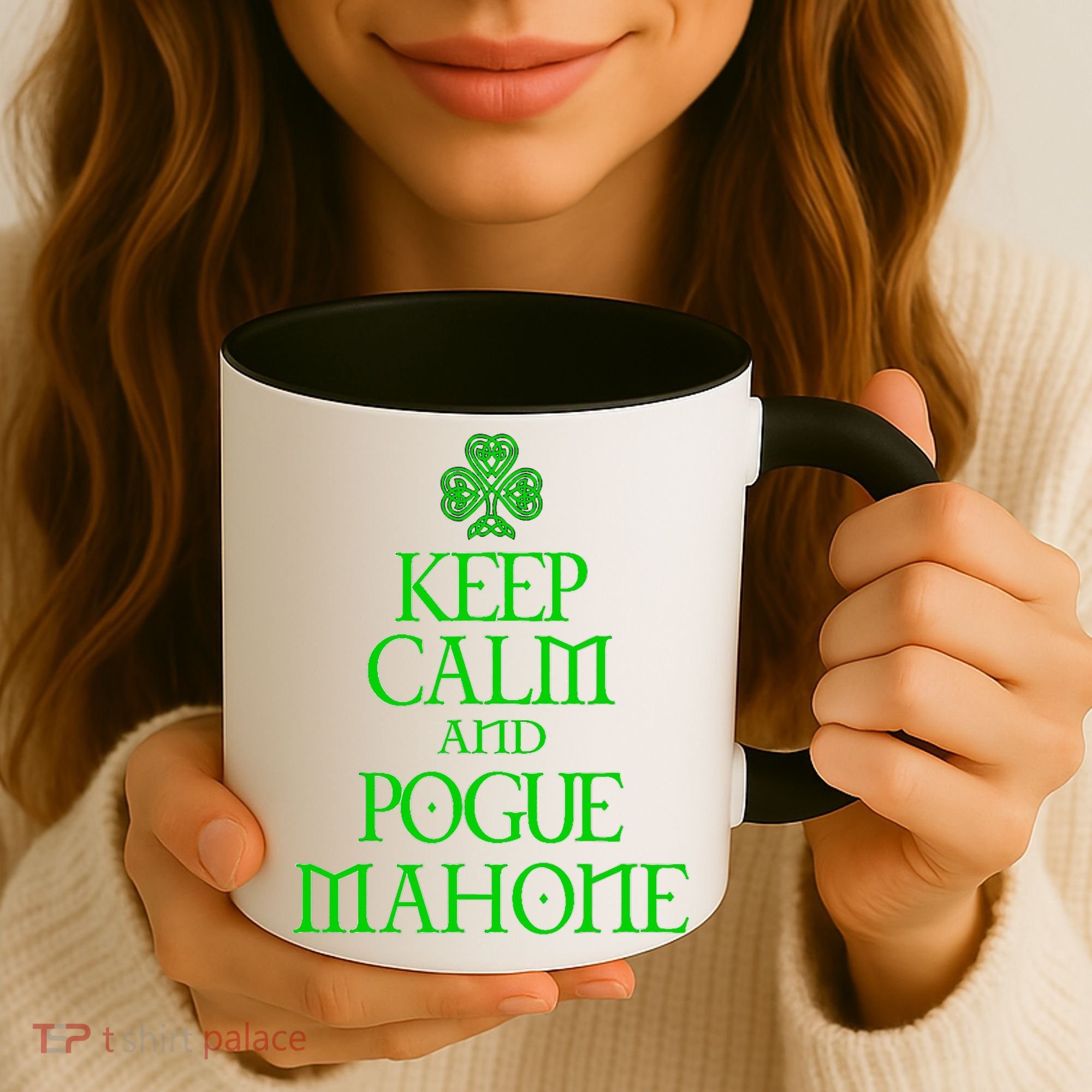Keep Calm and Pogue Mahone funny Irish Celtic Coffee Mug
