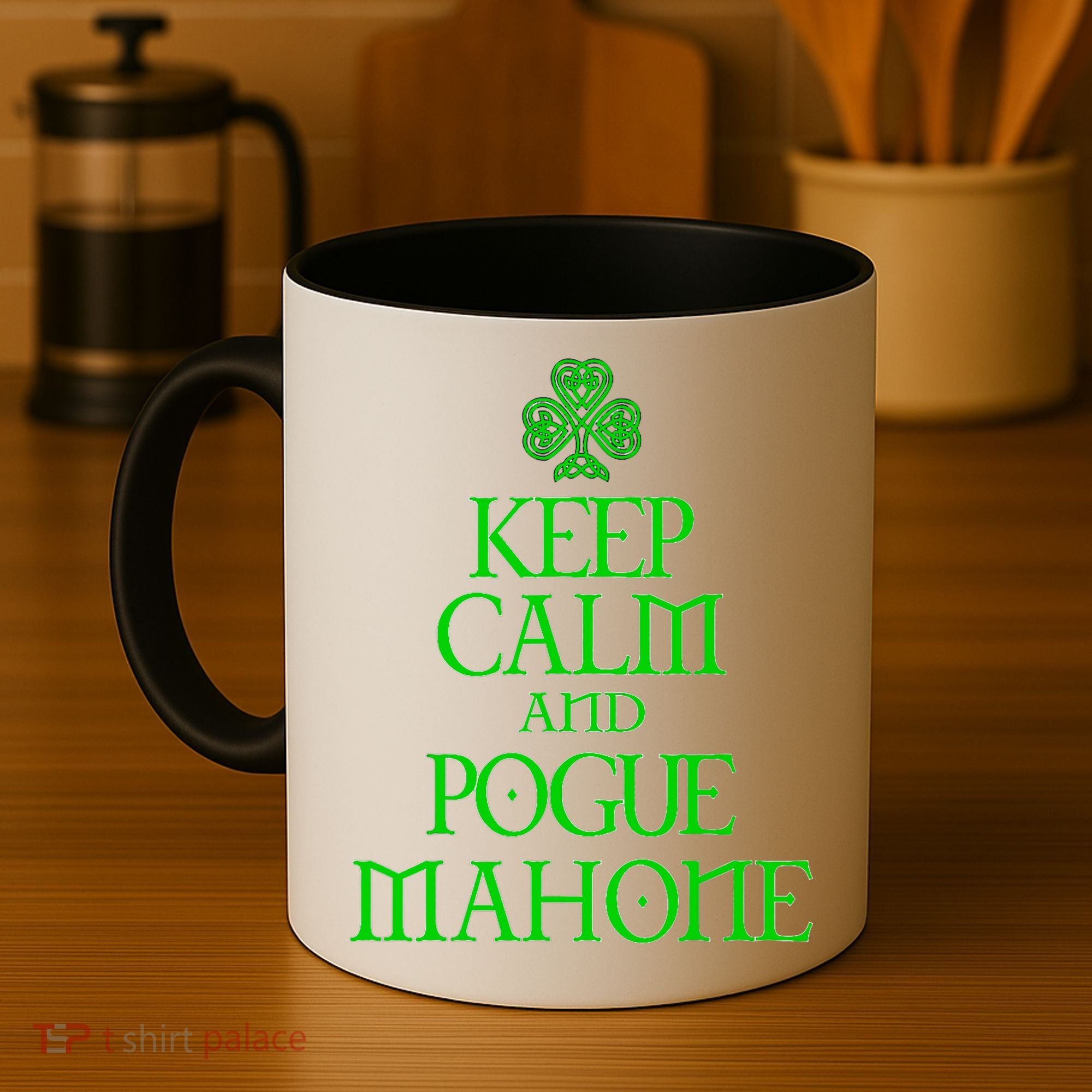 Keep Calm and Pogue Mahone funny Irish Celtic Coffee Mug