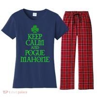 Keep Calm and Pogue Mahone funny Irish Celtic Women's Flannel Pajama Set thumb 0