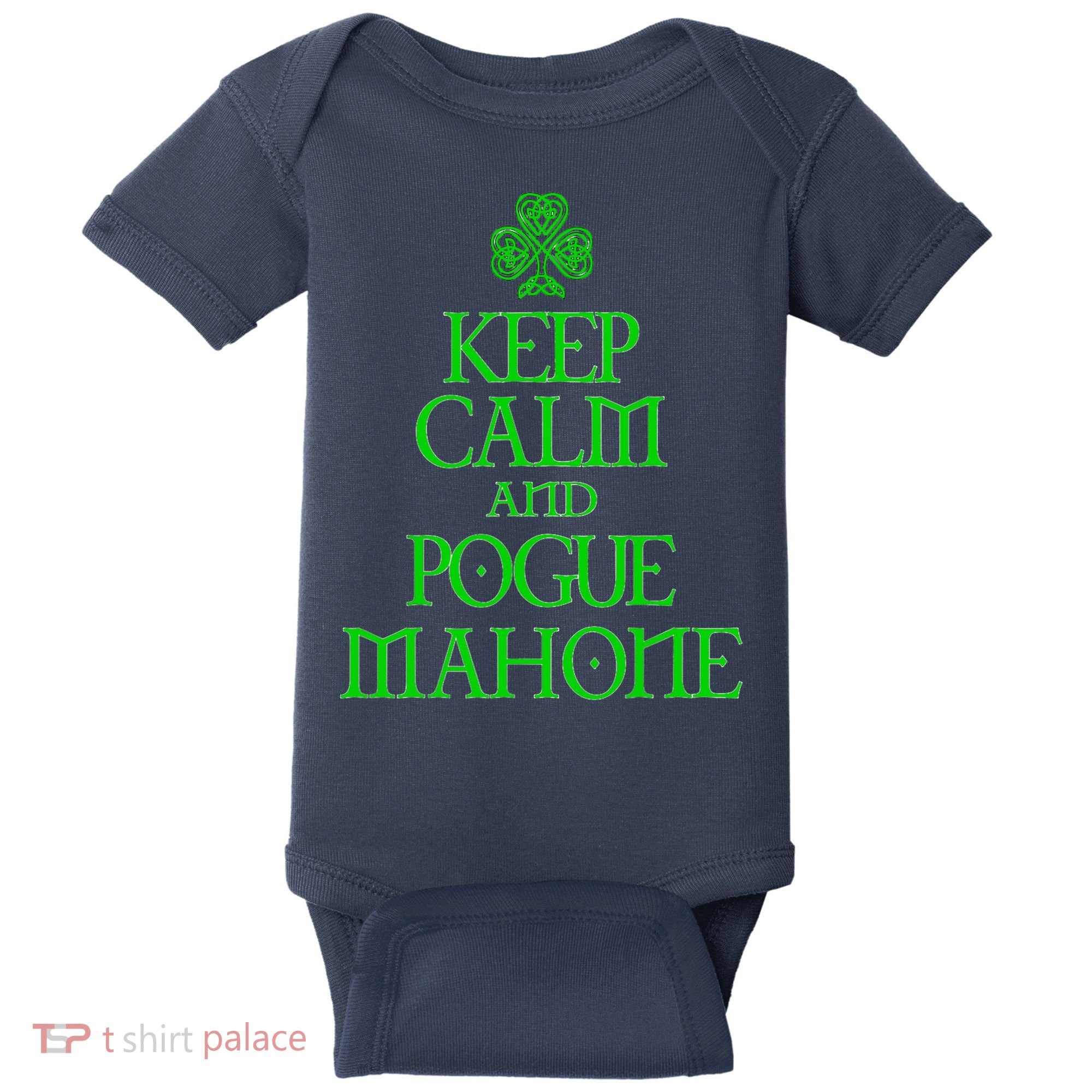 Keep Calm and Pogue Mahone funny Irish Celtic Baby Bodysuit