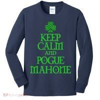 Keep Calm and Pogue Mahone funny Irish Celtic Kids Long Sleeve Shirt thumb 0