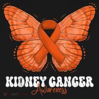 Kidney Cancer Awareness Month Orange Ribbon Butterfly Women's Hoodie thumb 2