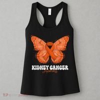 Kidney Cancer Awareness Month Orange Ribbon Butterfly Women's Tank Top thumb 3