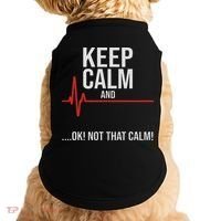 Keep Calm And Ok! Not That Calm! Funny Medical Ecg Emergency Doggie Tank thumb 0
