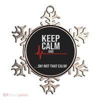 Keep Calm And Ok! Not That Calm! Funny Medical Ecg Emergency Ornament thumb 0