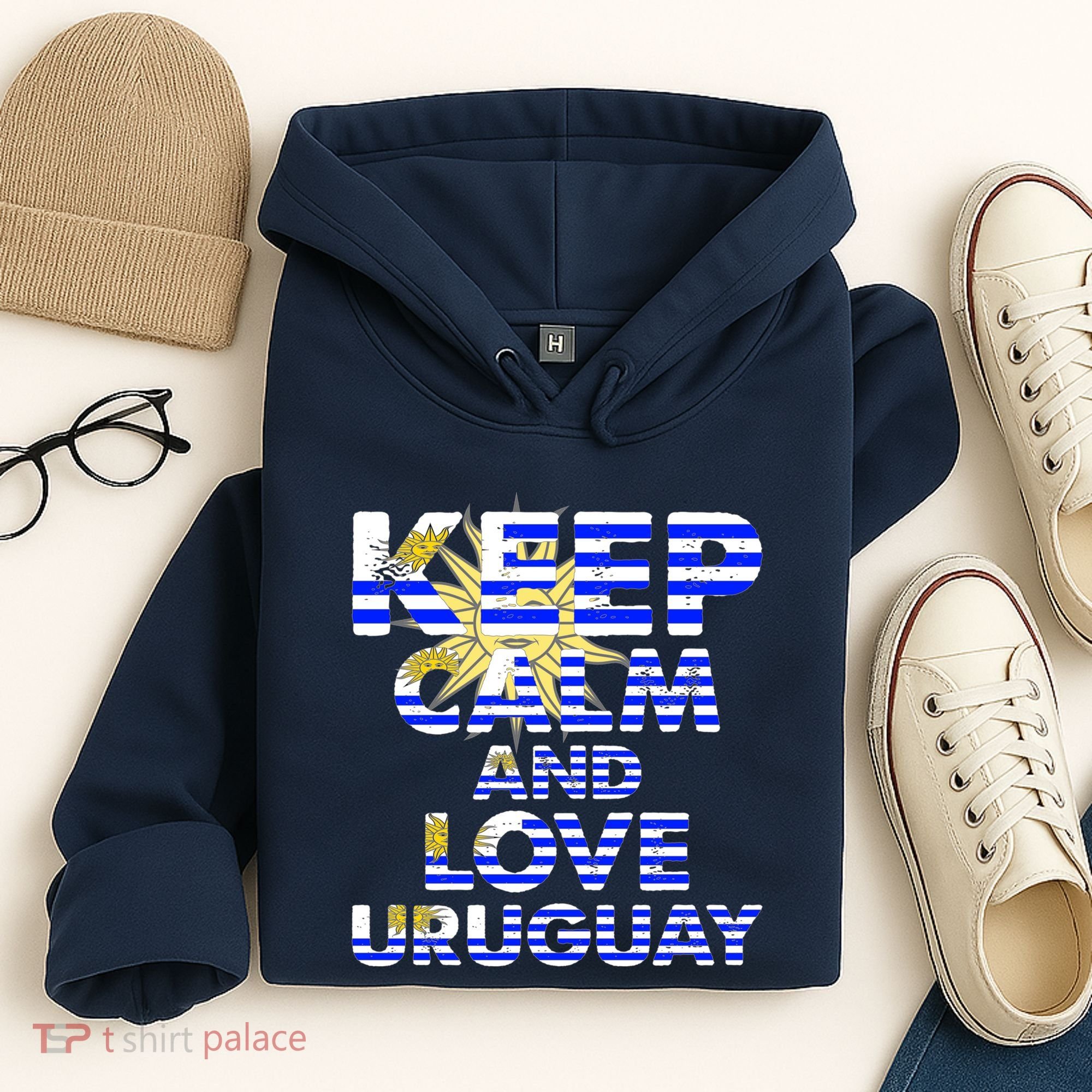 Keep Calm And Love Uruguay Hoodie
