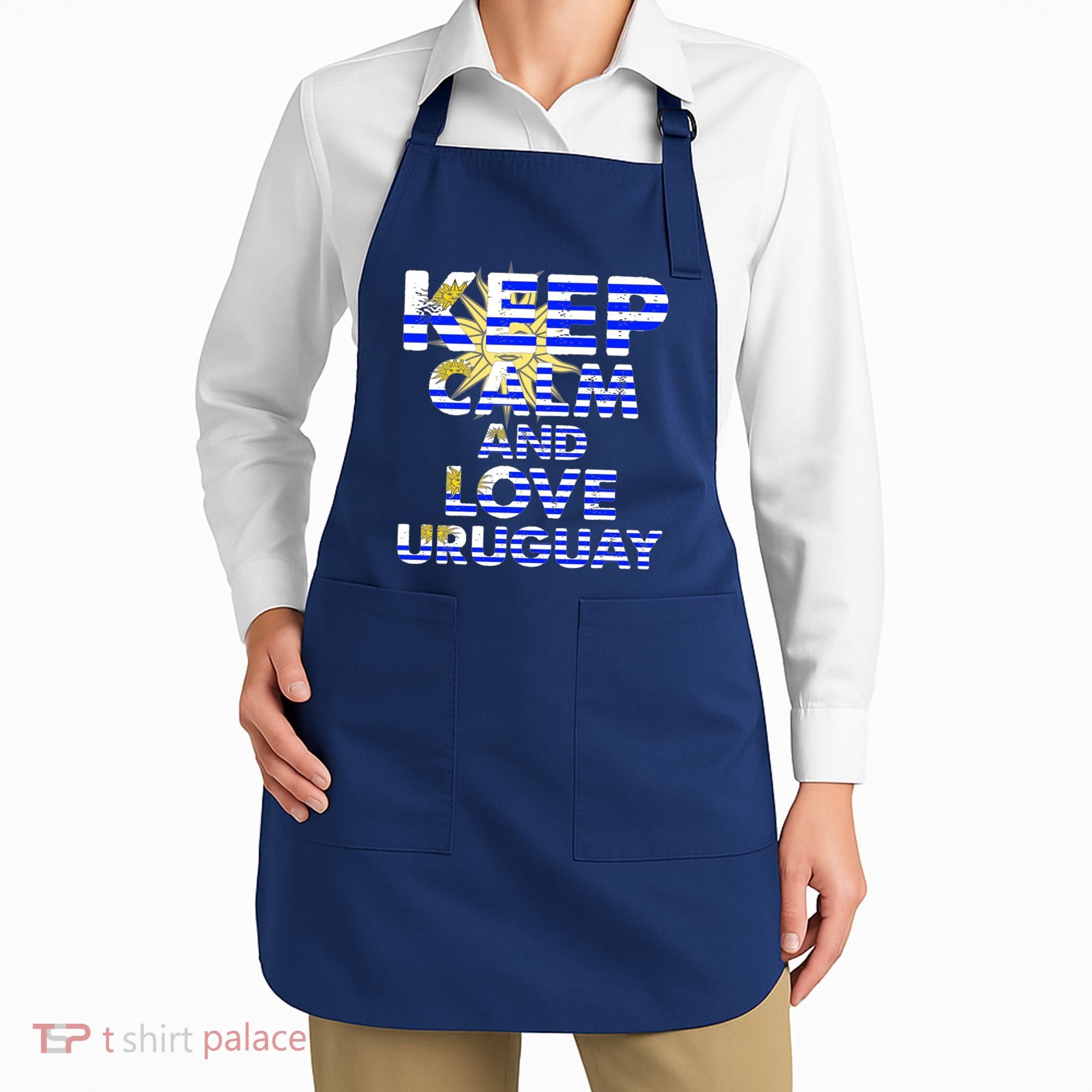 Keep Calm And Love Uruguay Apron