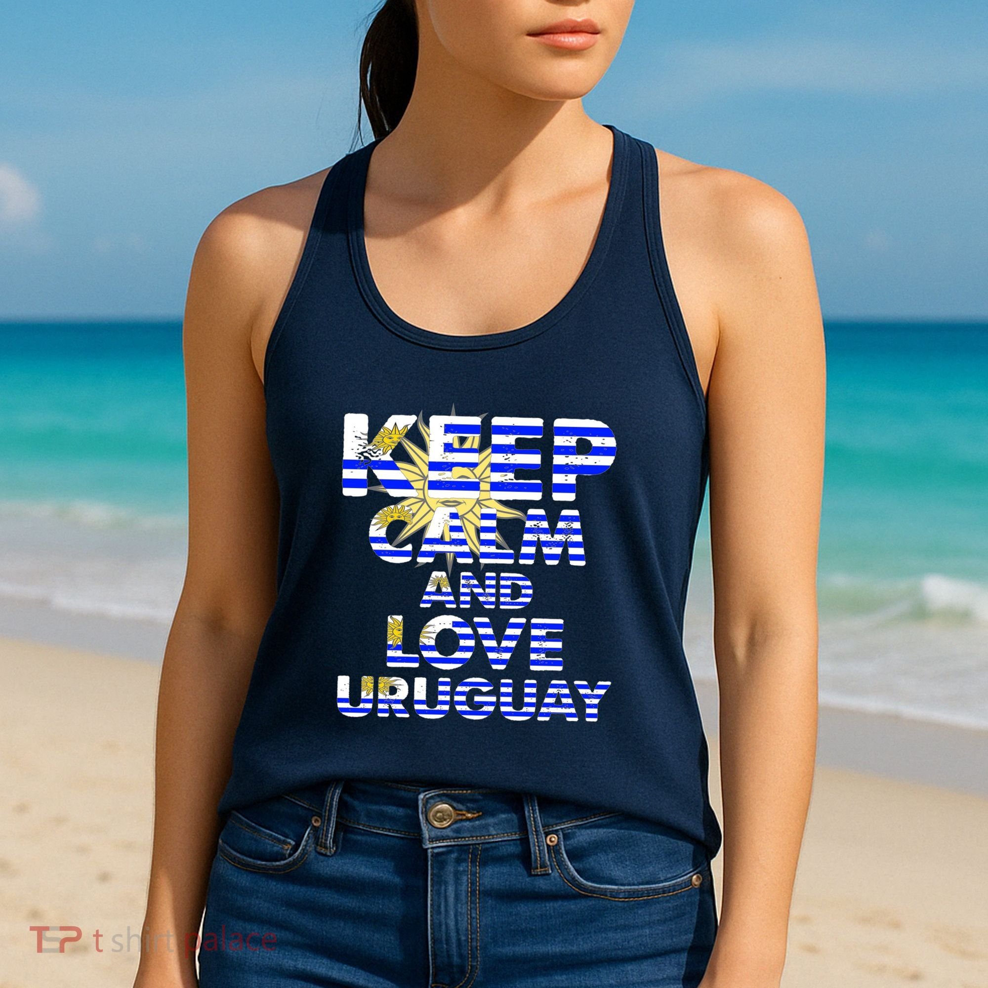 Keep Calm And Love Uruguay Women's Tank Top