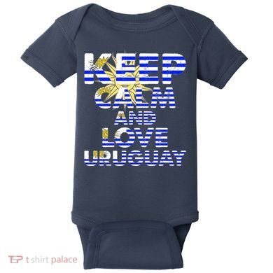 Keep Calm And Love Uruguay Baby Bodysuit
