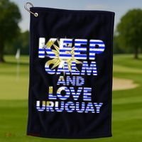 Keep Calm And Love Uruguay Golf Towel thumb 1