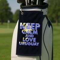 Keep Calm And Love Uruguay Golf Towel thumb 2