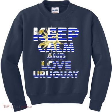 Keep Calm And Love Uruguay Kids Sweatshirt