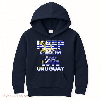 Keep Calm And Love Uruguay Kids Hoodie