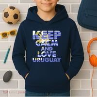 Keep Calm And Love Uruguay Kids Hoodie thumb 2