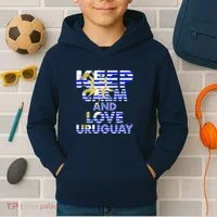 Keep Calm And Love Uruguay Kids Hoodie thumb 2