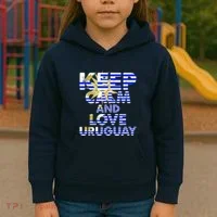 Keep Calm And Love Uruguay Kids Hoodie thumb 3