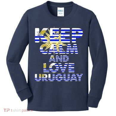 Keep Calm And Love Uruguay Kids Long Sleeve Shirt